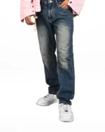 Noir Scratch Relaxed Jeans